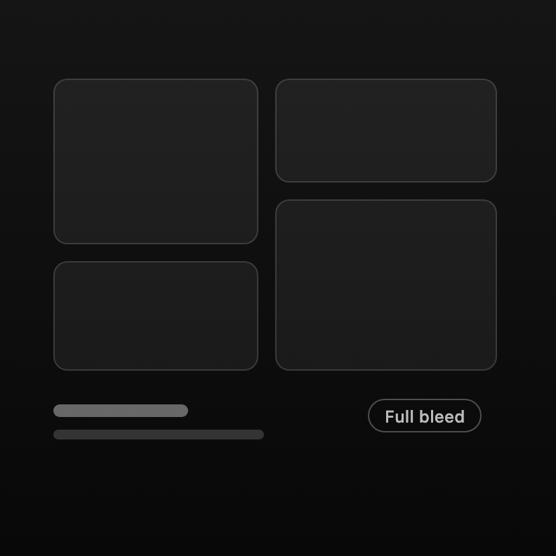 A grid of portfolio work